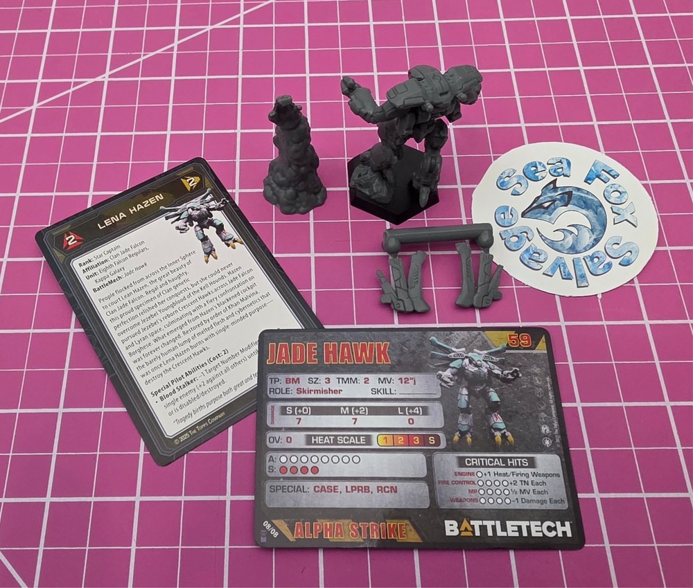BattleTech JADE HAWK Mech -- 21st CENTAURI LANCERS COMMAND LANCE - Exclusive!
