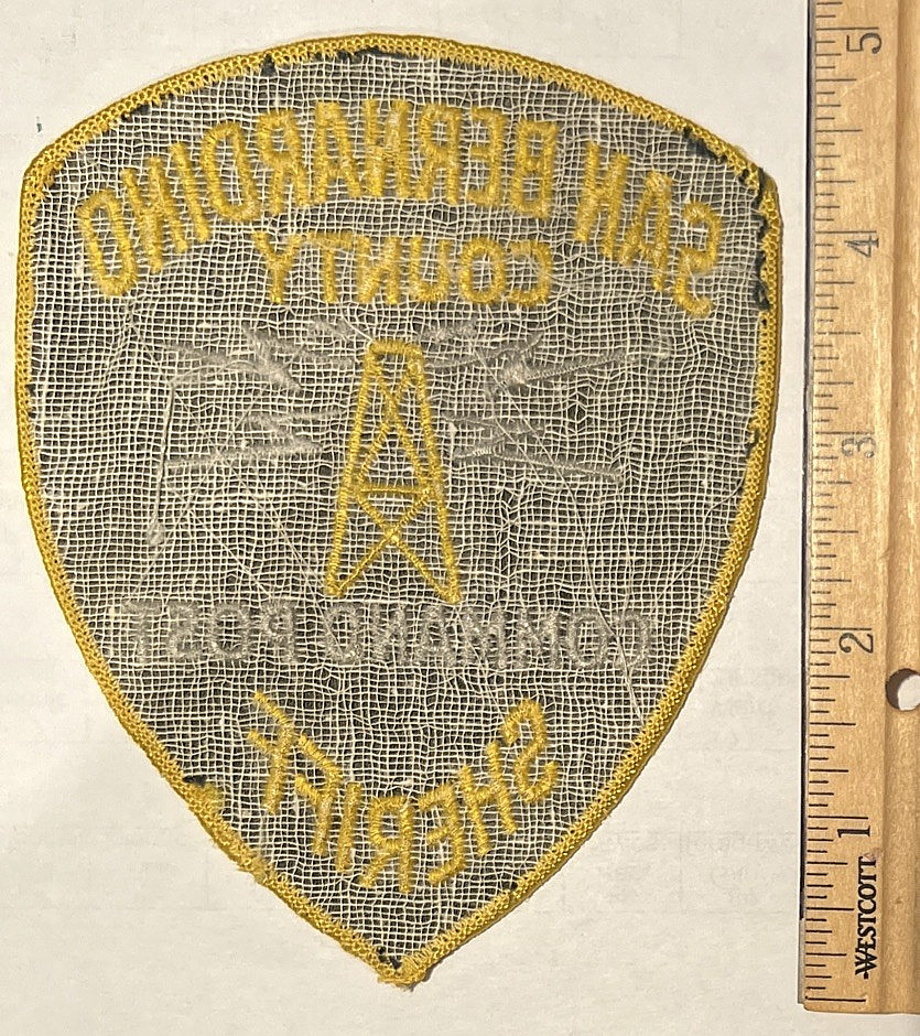 OFFICIAL ISSUE San Bernardino County Sheriff California Command Post Patch