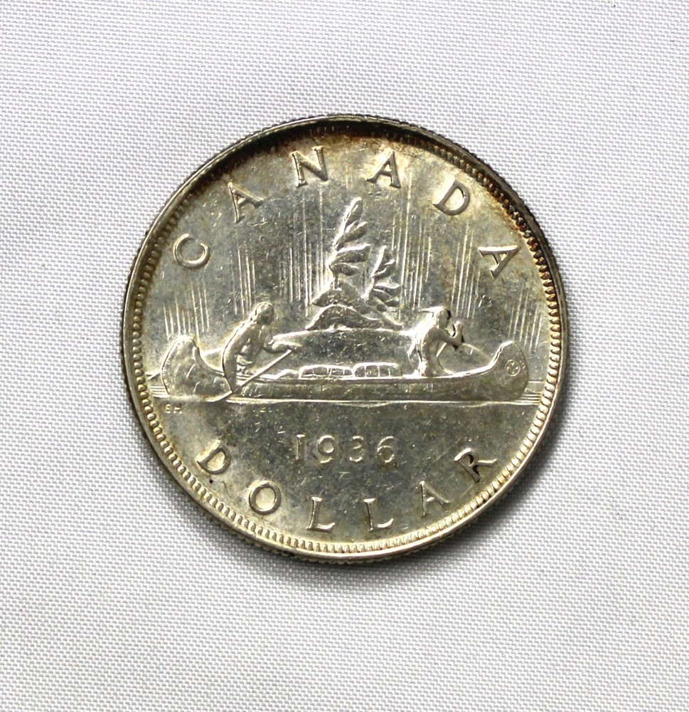 1936 Canadian Silver Dollar - Great Condition  !!