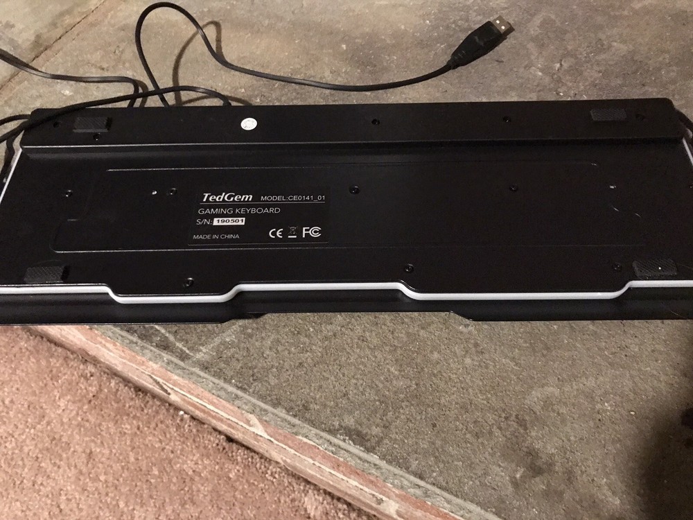 TedGem Gaming Keyboard Model CE0141_01 Black USB Wired