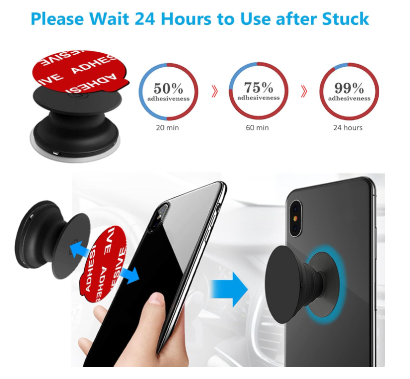 8 Pack Replacement Adhesive Pads for Pop Expanding phone Stand and Socket
