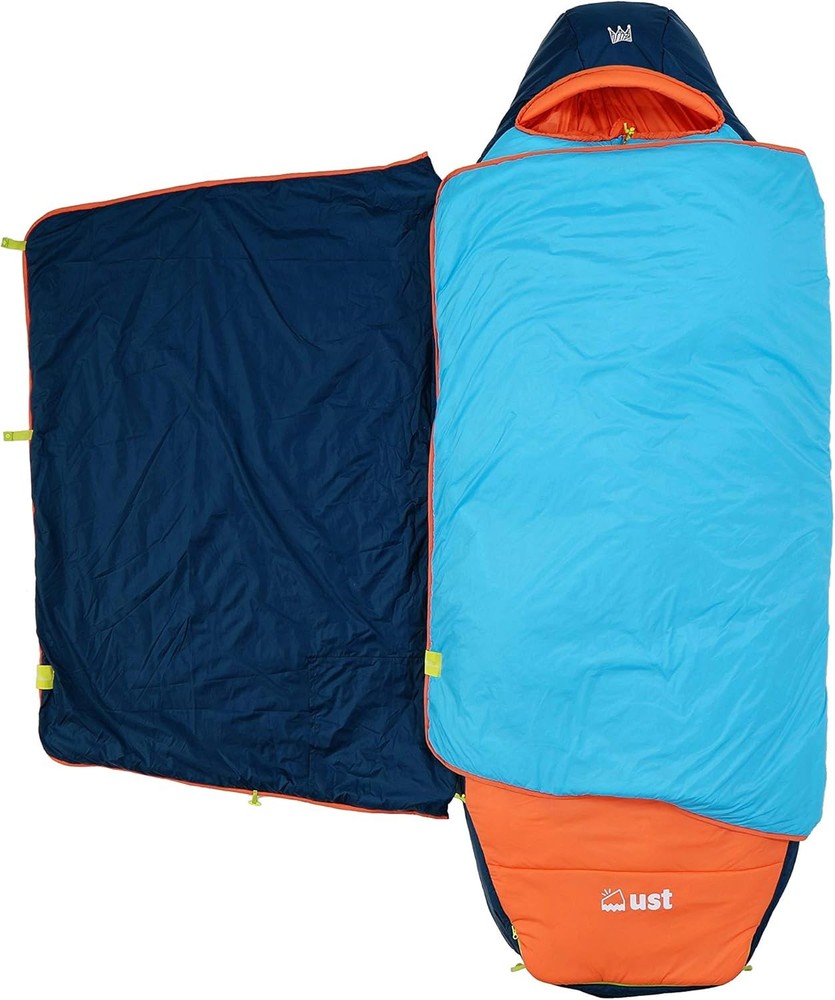 ust Monarch Sleeping Bag with Temp Control and Carry case for Camping, Regular