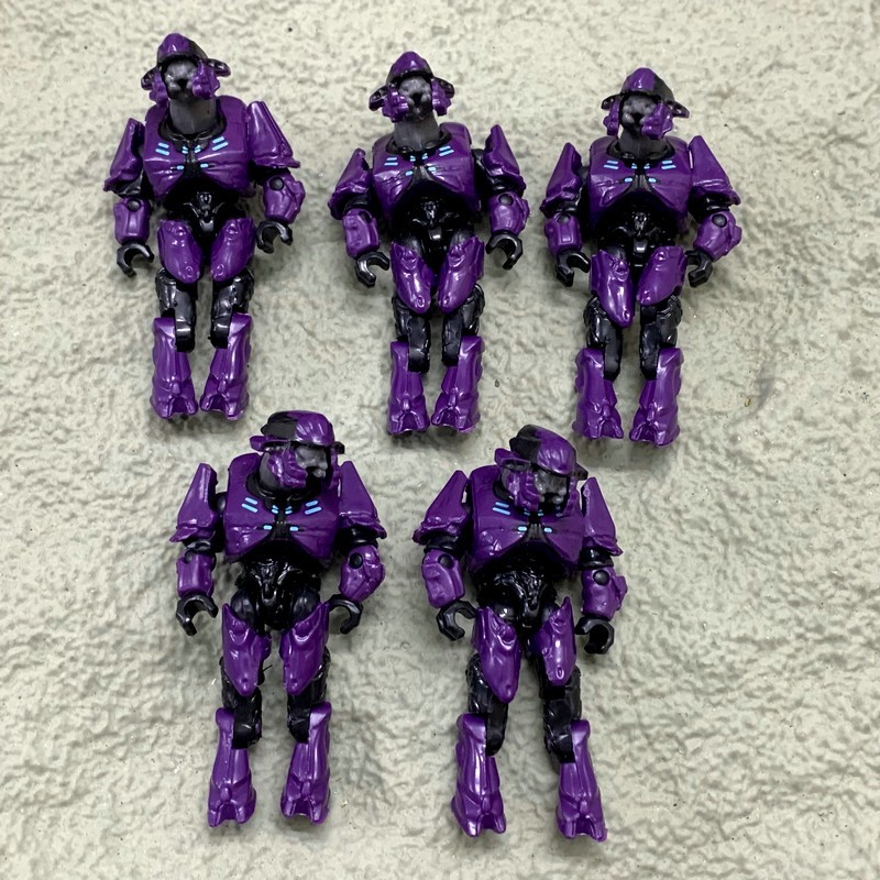 10pcs Purple Elite Minior Mega Bloks Construx Mini Figures Toys Customized