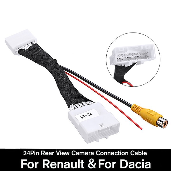 Practical Adapter Cable Adapter 24 Pin Brand New Camera Car Rear Plastic