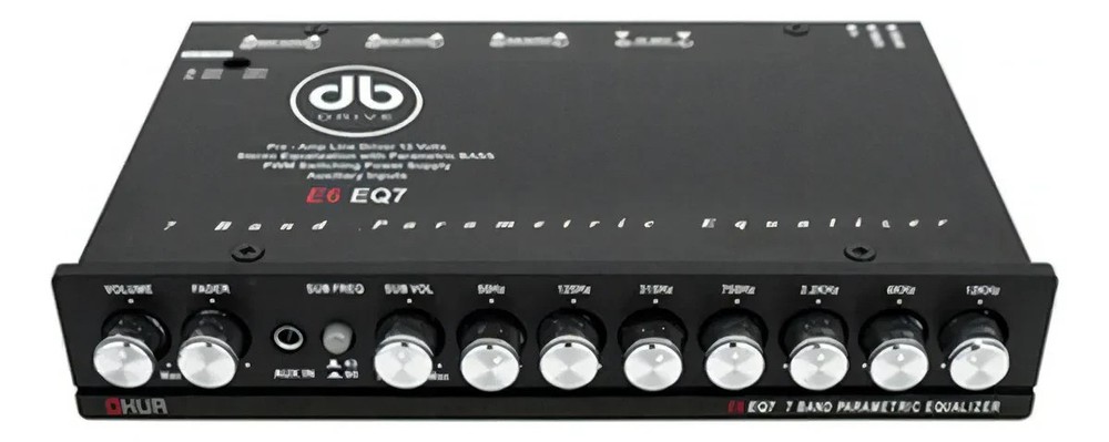 DB DRIVE OKUR E6 EQ7 7 Band Parametric Equalizer Car Stereo EQ Line Driver E7