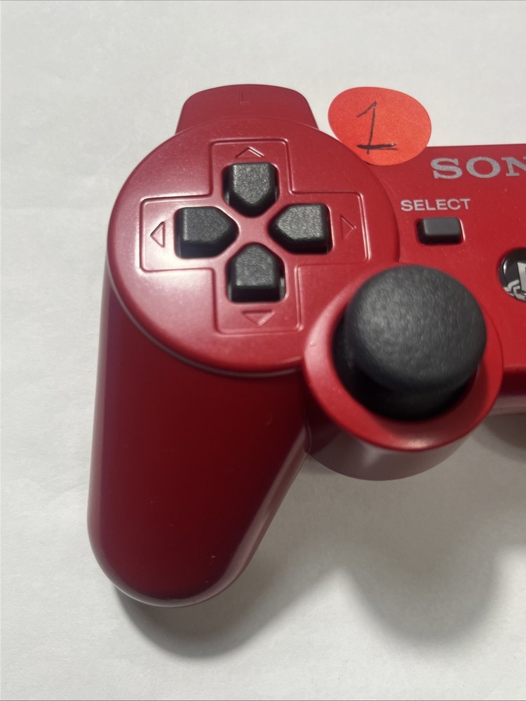 Sony PS3 DualShock 3 Wireless Controller Red OEM Original Tested