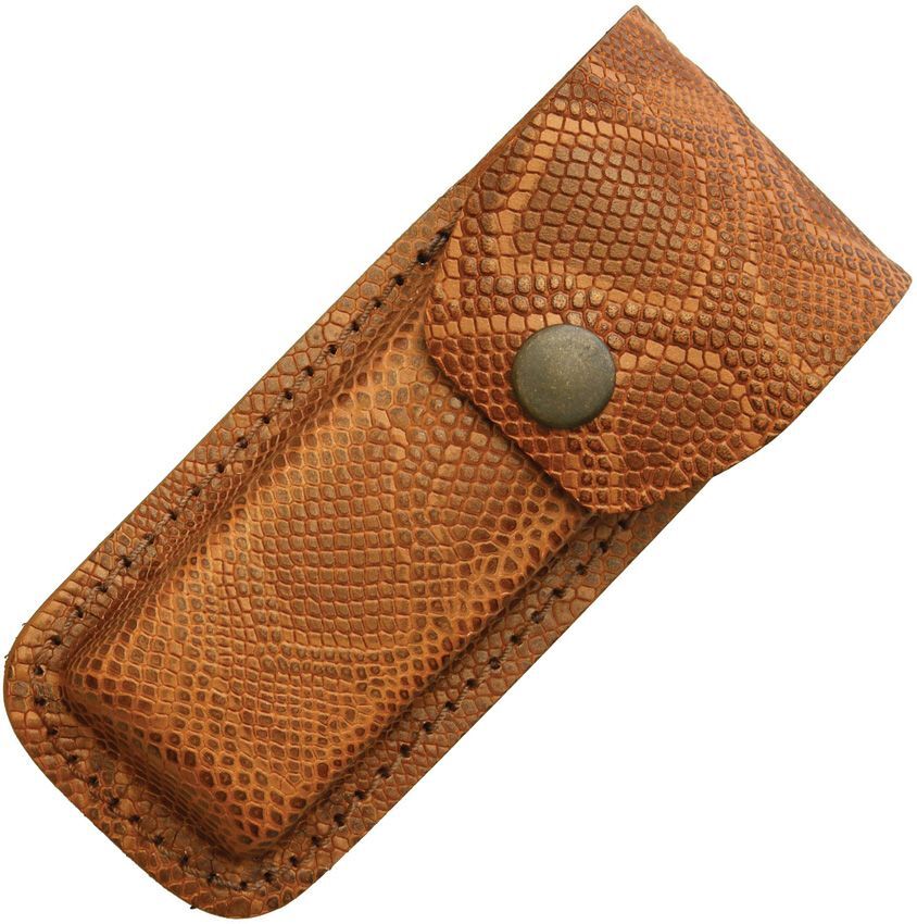 Folding Knife Sheath for 4.5in To 5.25in Pocket Knives Brown Tan Python Print