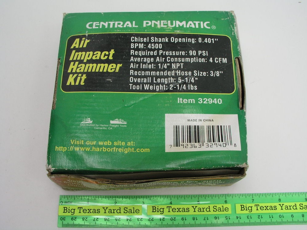 Central Pneumatic 32940 Air Impact Hammer
