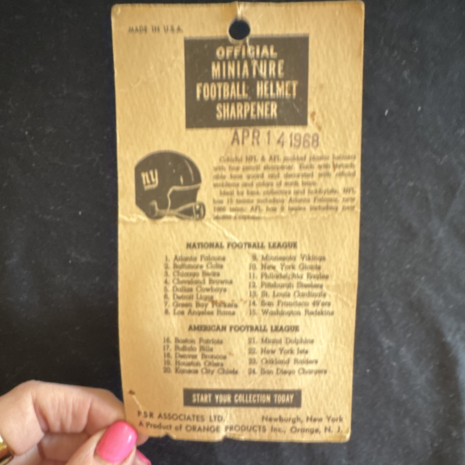 Green Bay Packers 1968 Official NFL Football Helmet Pencil Sharpener Vintage