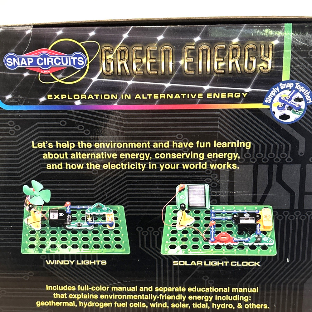 Snap Circuits Green Energy Electronics STEM Exploration Kit Elenco NEW/SEALED