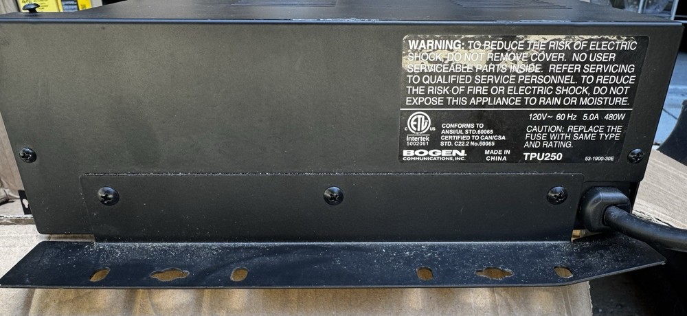 Bogen TPU250 Telephone Paging Amplifier (250W)