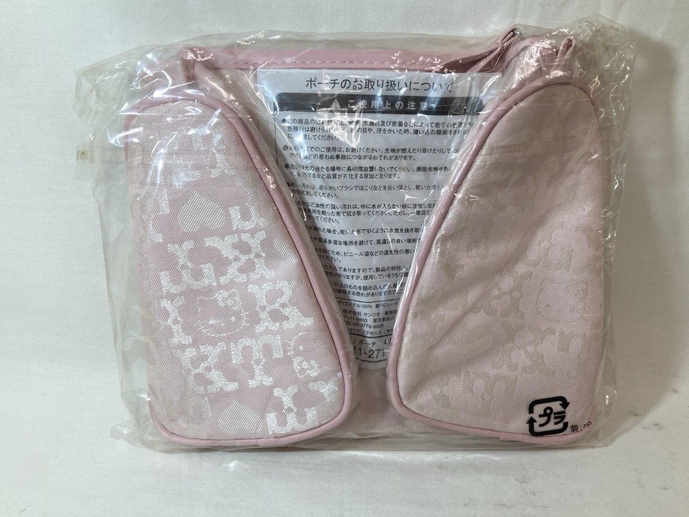 [M480]Sanrio Hello Kitty Monogram pouch Pink