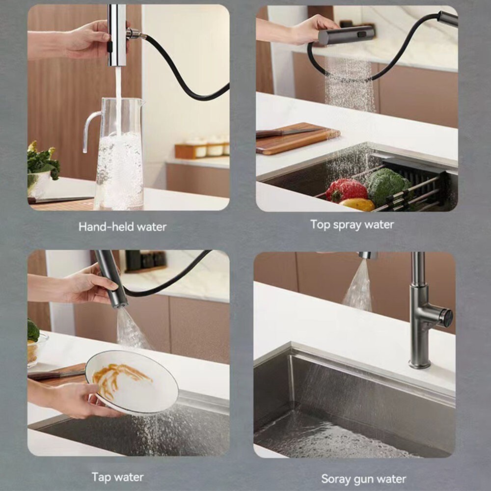 Swivel Faucet Extender with Rotating Flow Nozzle and Powerful Performance