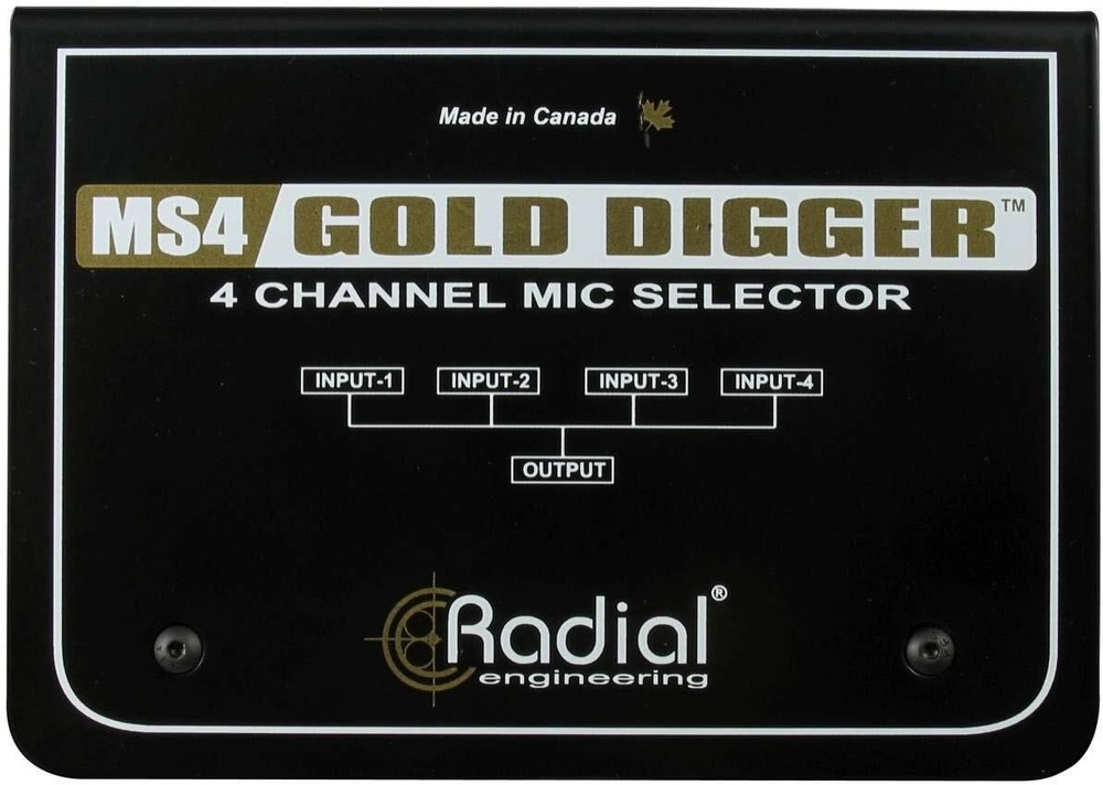 Radial Gold Digger Passive 4-Channel Mic Selector