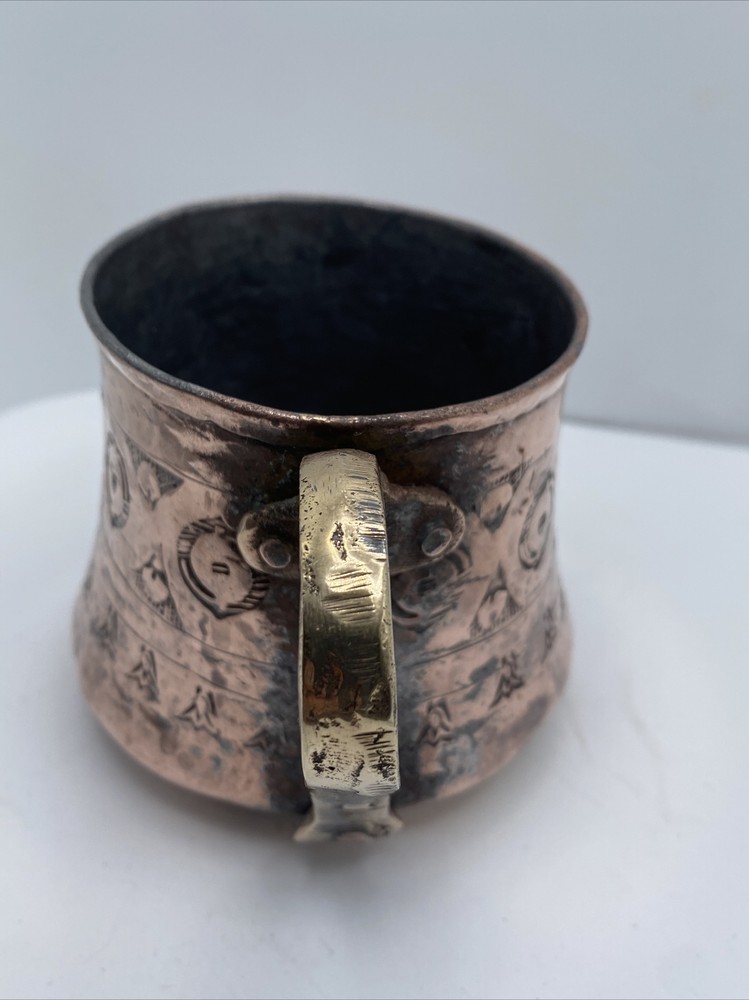 19th Century Tinned Copper Mug Turkey