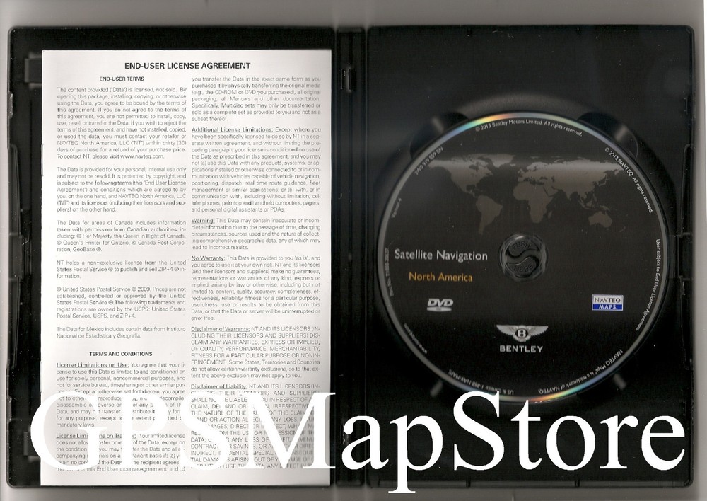 2012-2015 Bentley Continental GT GTC Flying Spur Navigation DVD Map Version 4