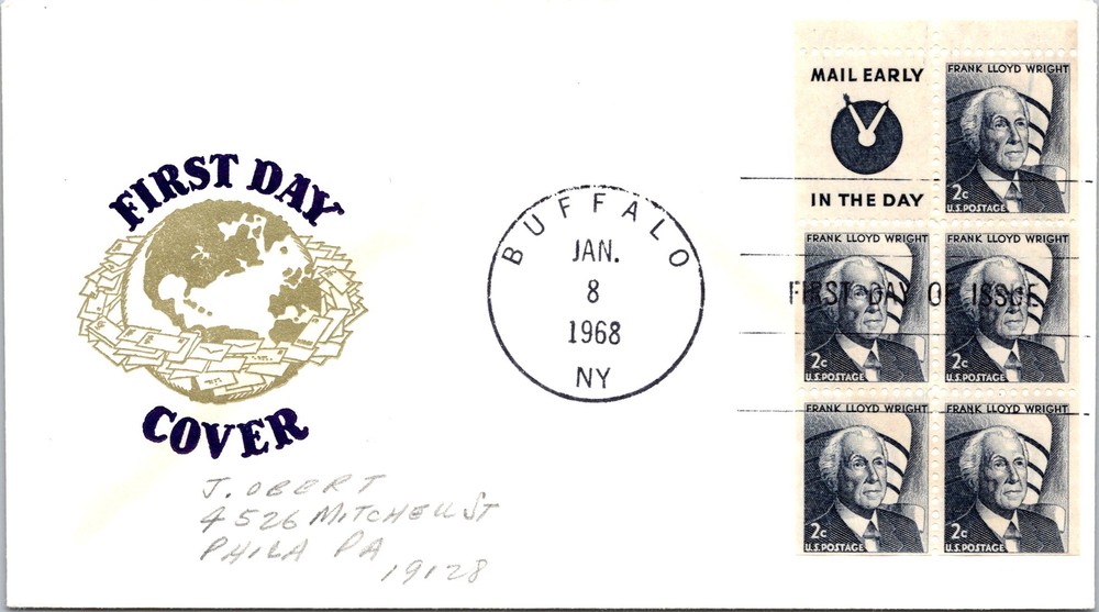 FDC 1968 - Frank Lloyd Wright - Buffalo, Ny - F37917