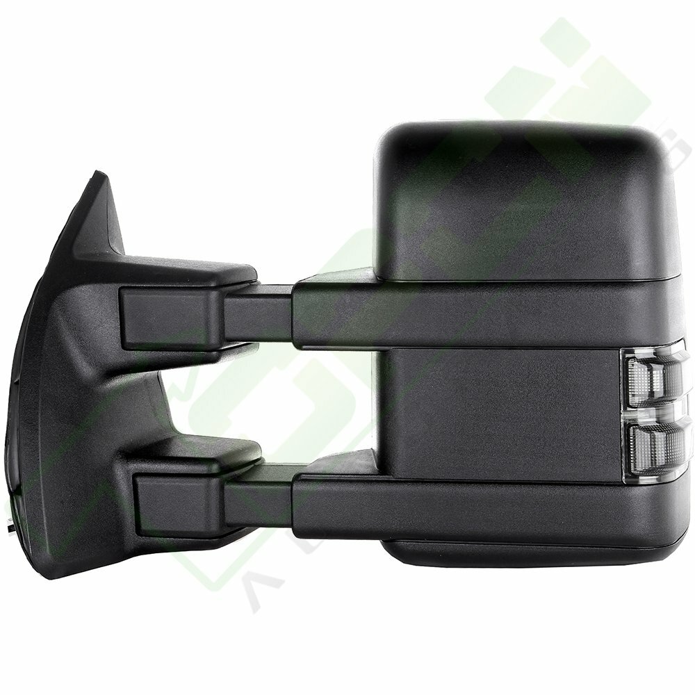 Pair For 08-16 Ford F250 F350 F450 F550 Super Duty Towing Manual Signal Mirrors
