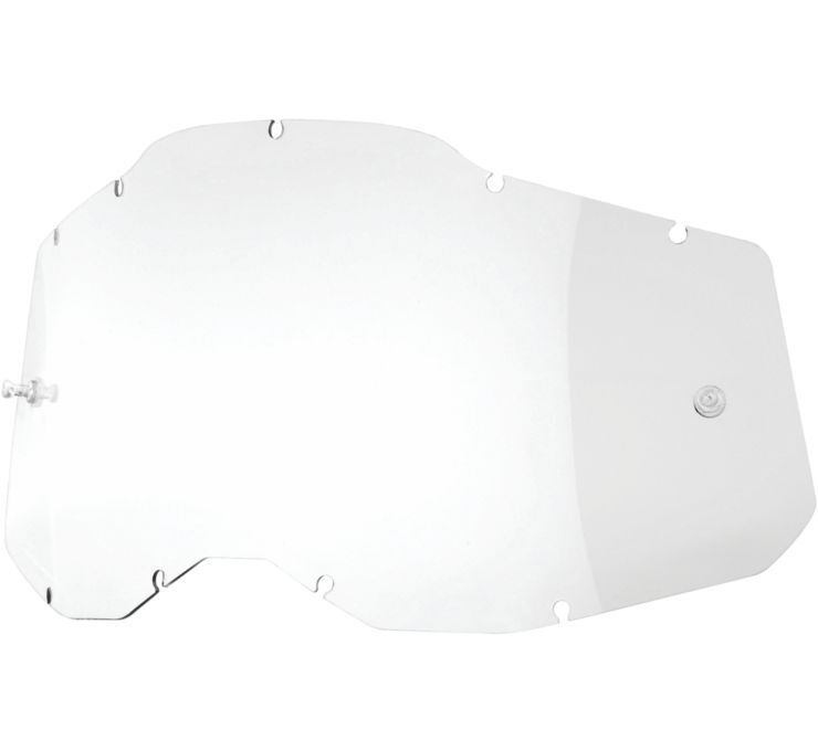 100% Accuri 2/Racecraft 2/Strata 2 Replacement Sheet, Clear Lens