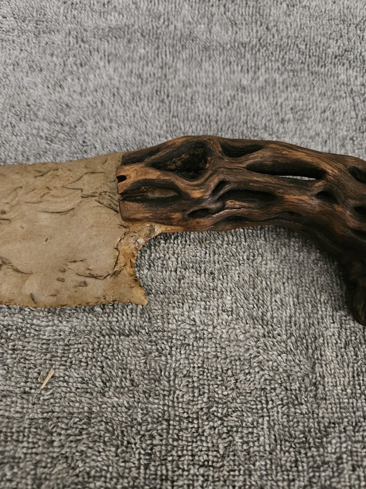 Flint Knapped Primitive Scalping Knife Cholla Handle