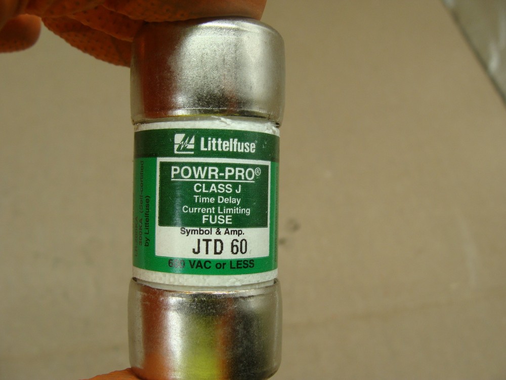 LITTELFUSE JTD60 60A 600V CLASS J FUSE TIME DELAY CURRENT LIMITING