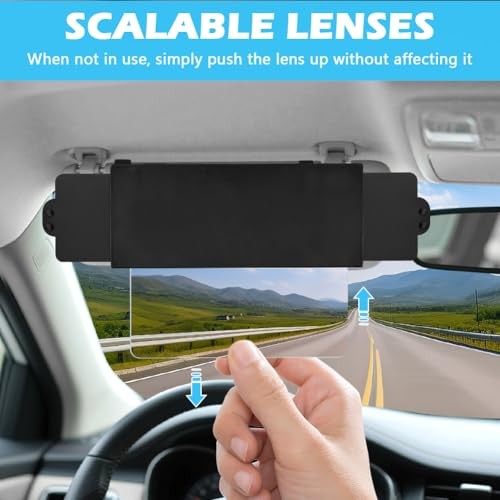 Sun Visor Extender for Car with 2 Side Sunshade, Visor Extender Attachment
