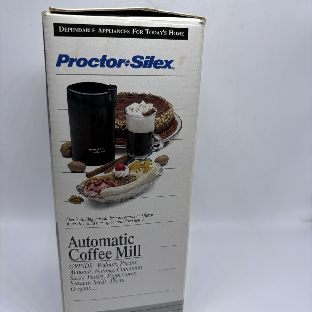 Proctor Silex Model E-1670 Black Automatic Safety Control Coffee Mill Tested