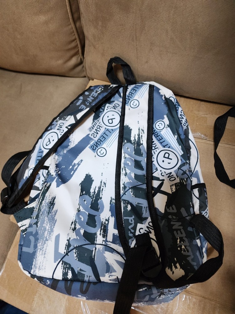 Gaeub Blue Flower Three Pieces Backpack Combination Set wi