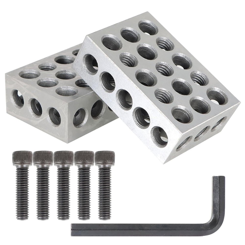 Precision 123 Parallel Blocks Set with Case & Screws 0.0001 Industrial Tools Kit