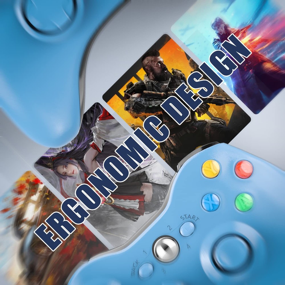 Wireless Controller for Xbox 360, 2.4GHZ Game Controller Gamepad Joystick for...