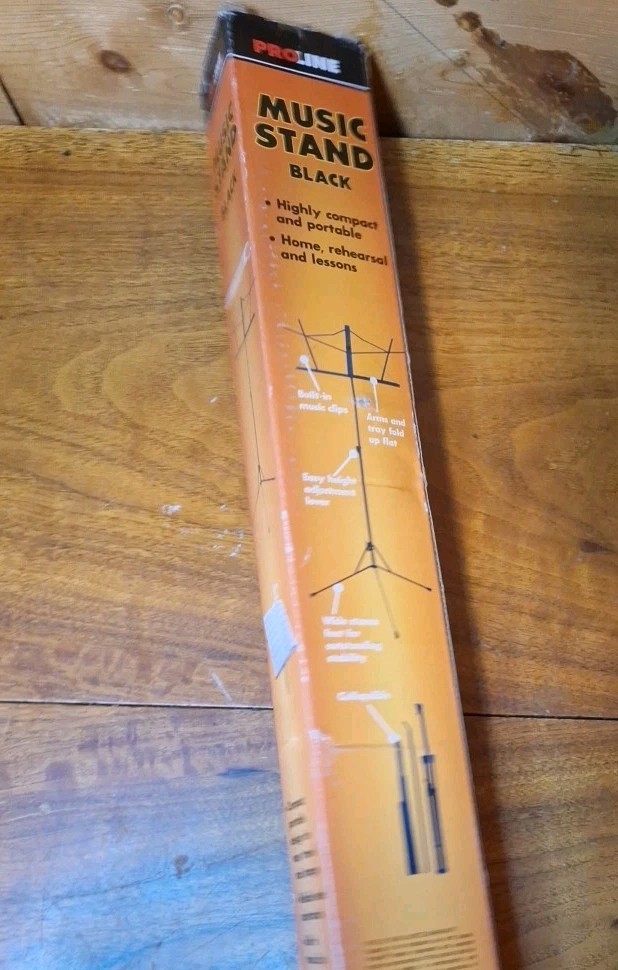 Proline Sheet Music Stand GMS-20 Black, Foldable, Compact, NEW