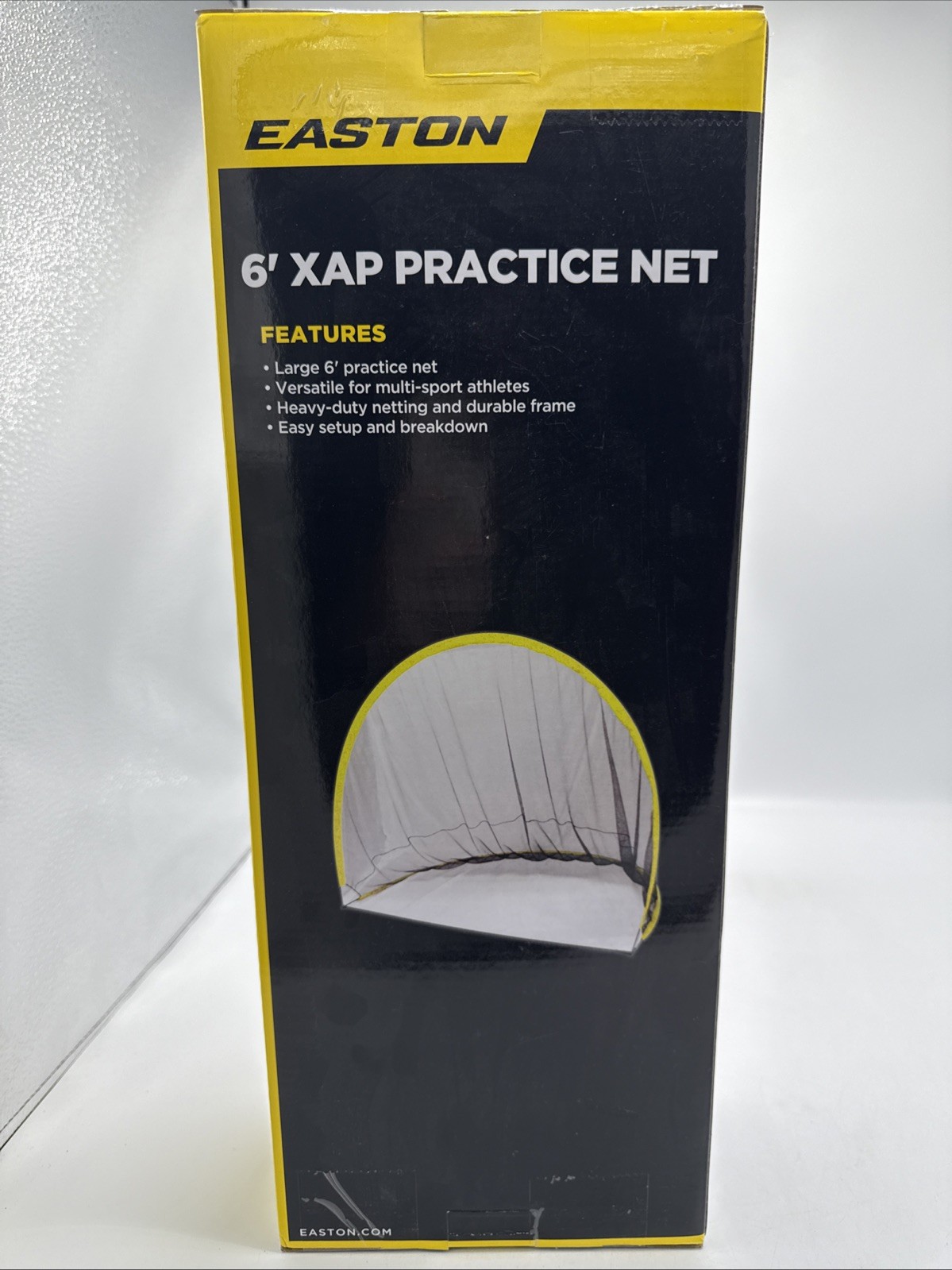 Easton Baseball Softball Practice Hitting Batting Training Net 6 Foot Tanner Tee