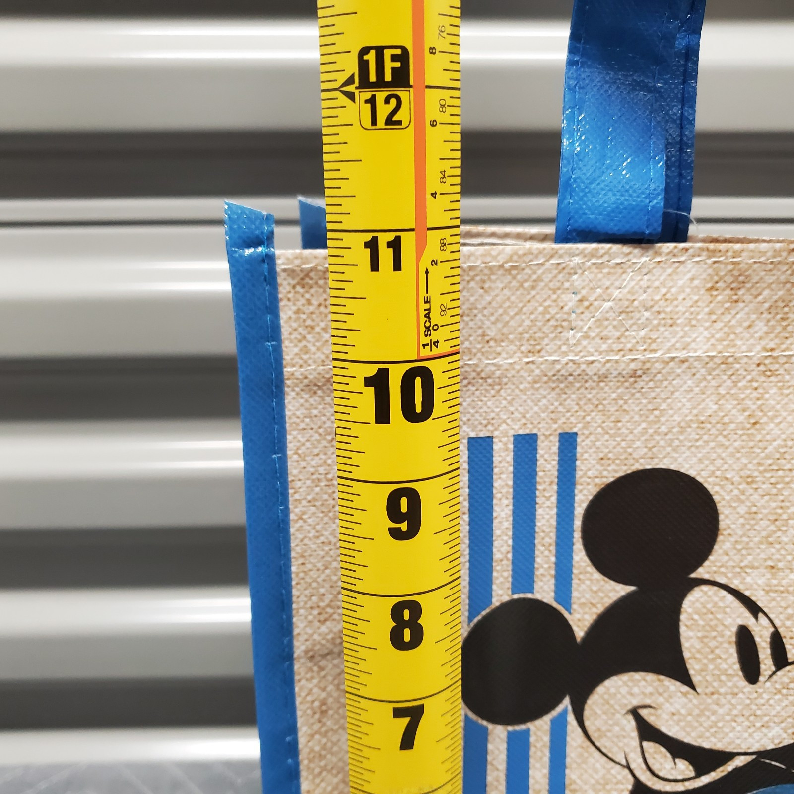 Disney Mickey 1928 Reusable Grocery Shopping Tote Bag SMALL 11x11x4" Cool Blue