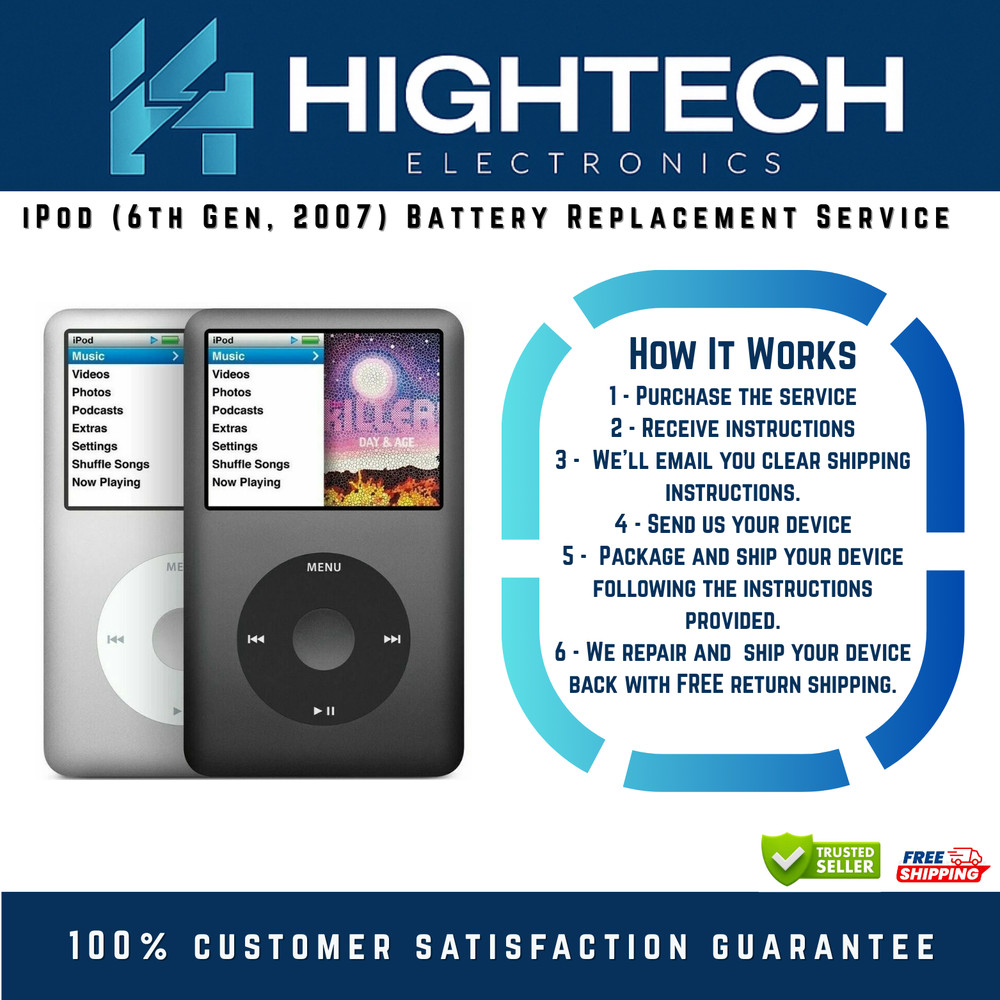 iPod Classic 6 6th Gen, 2007 Battery Replacement Service