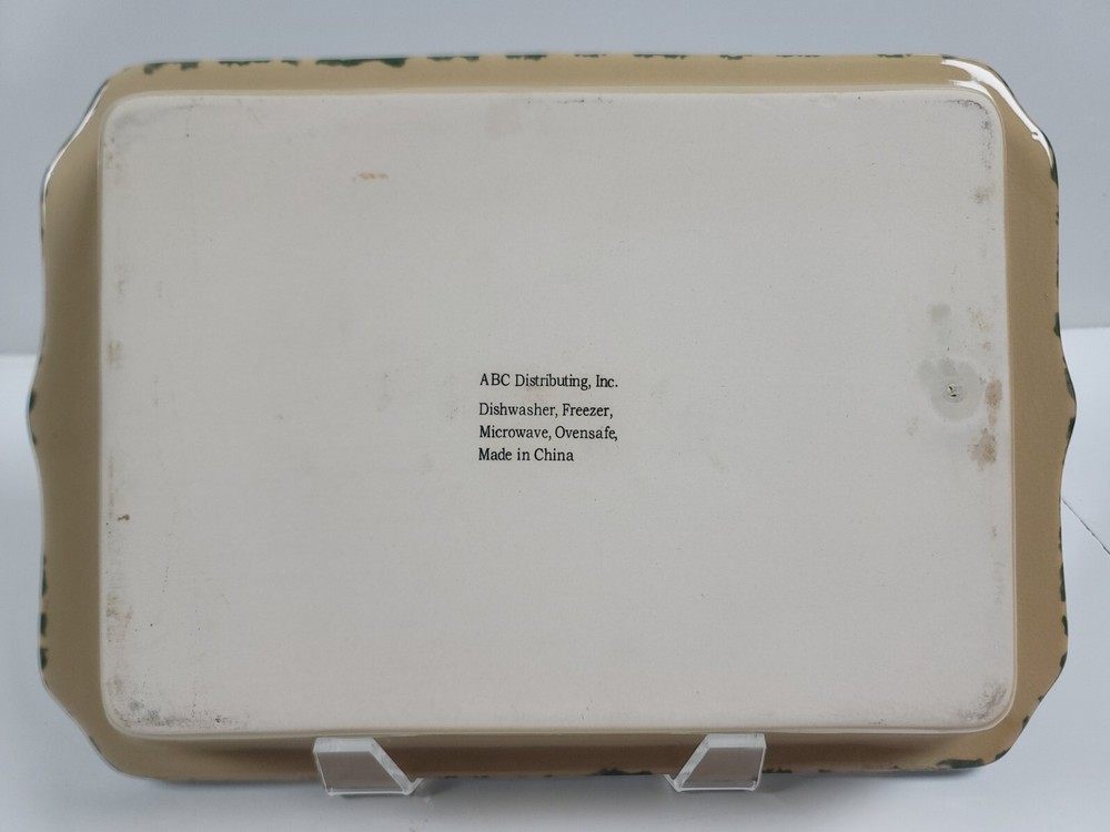 ABC Distributing Large Rectangular Baker ~ Country Snowman ~ 13 3/4" Casserole
