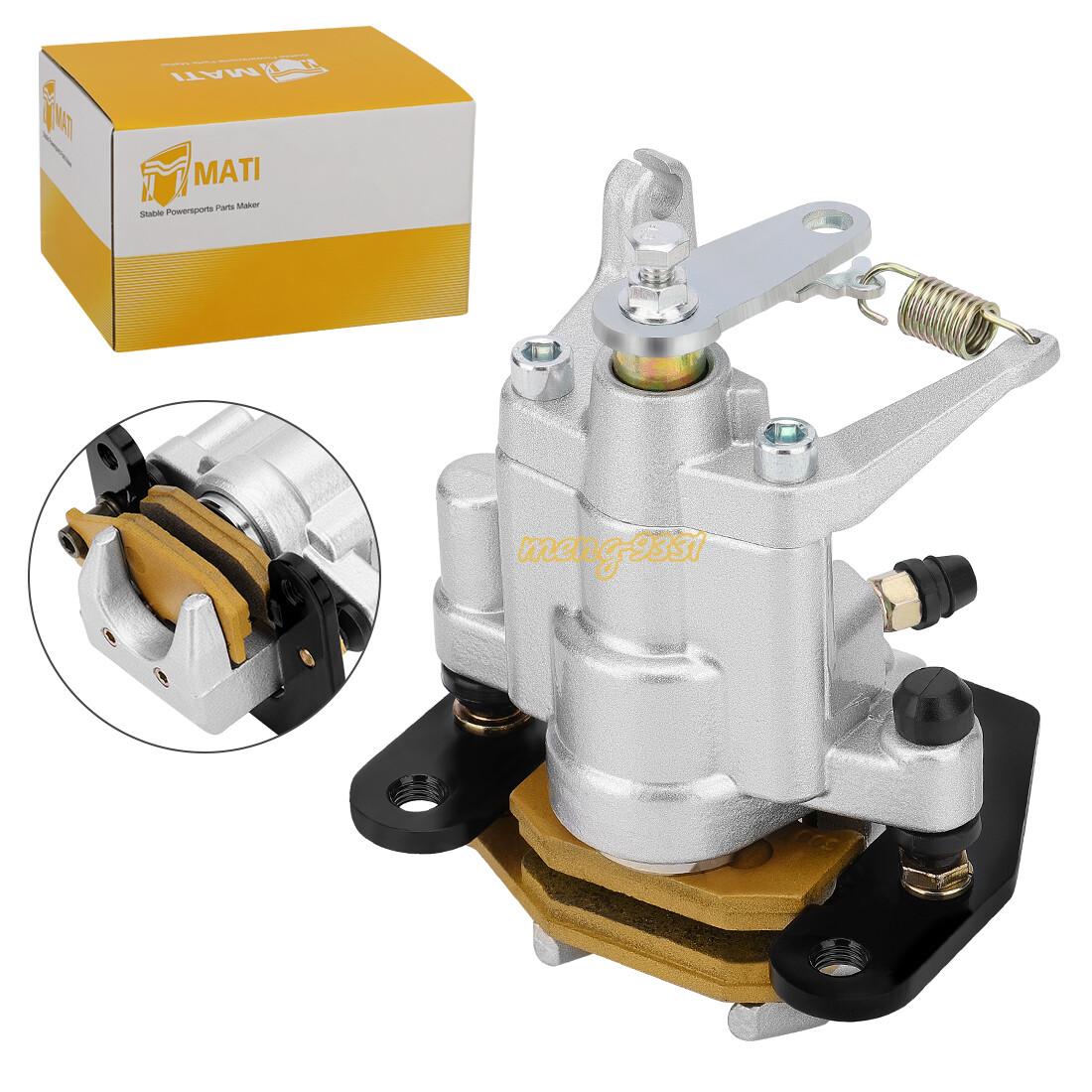 Rear Brake Caliper w/Pads for Yamaha Rhino 450 YXR450 660 YXR660 4x4 2004-2009