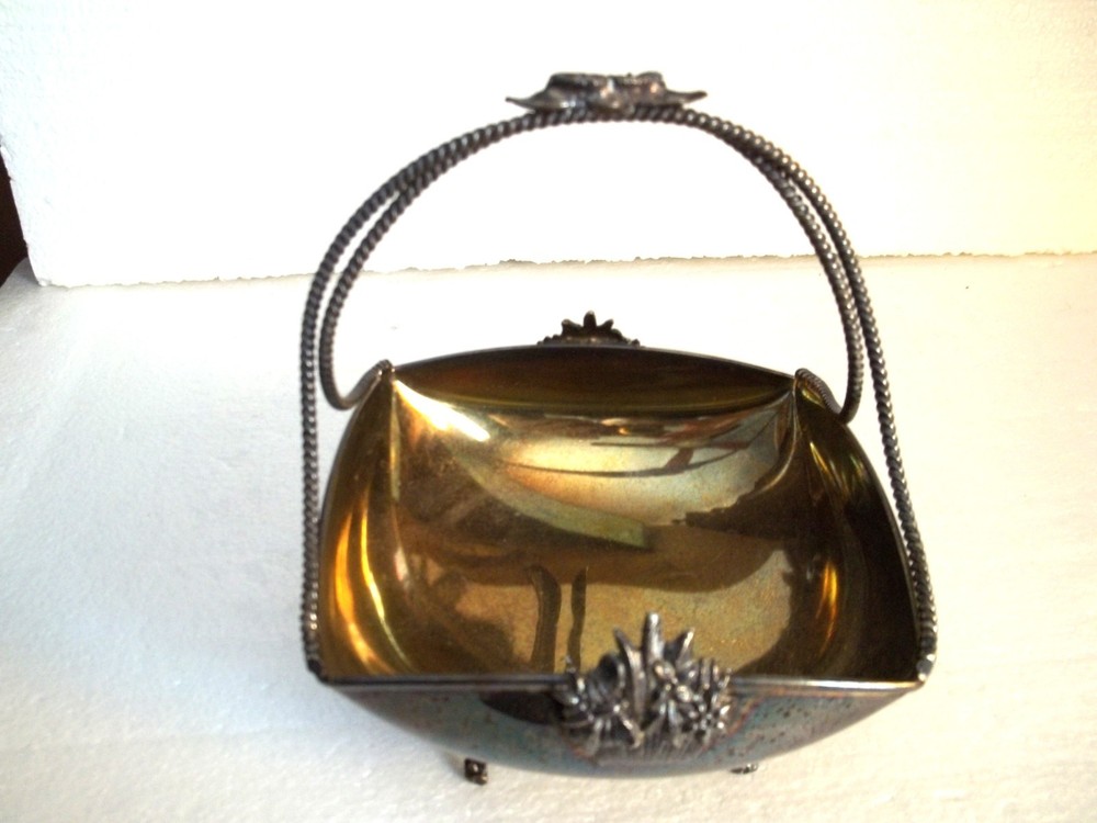 Vintage Lambidis Original Silverware Footed Candy Dish Athens- Greece 6" Tall