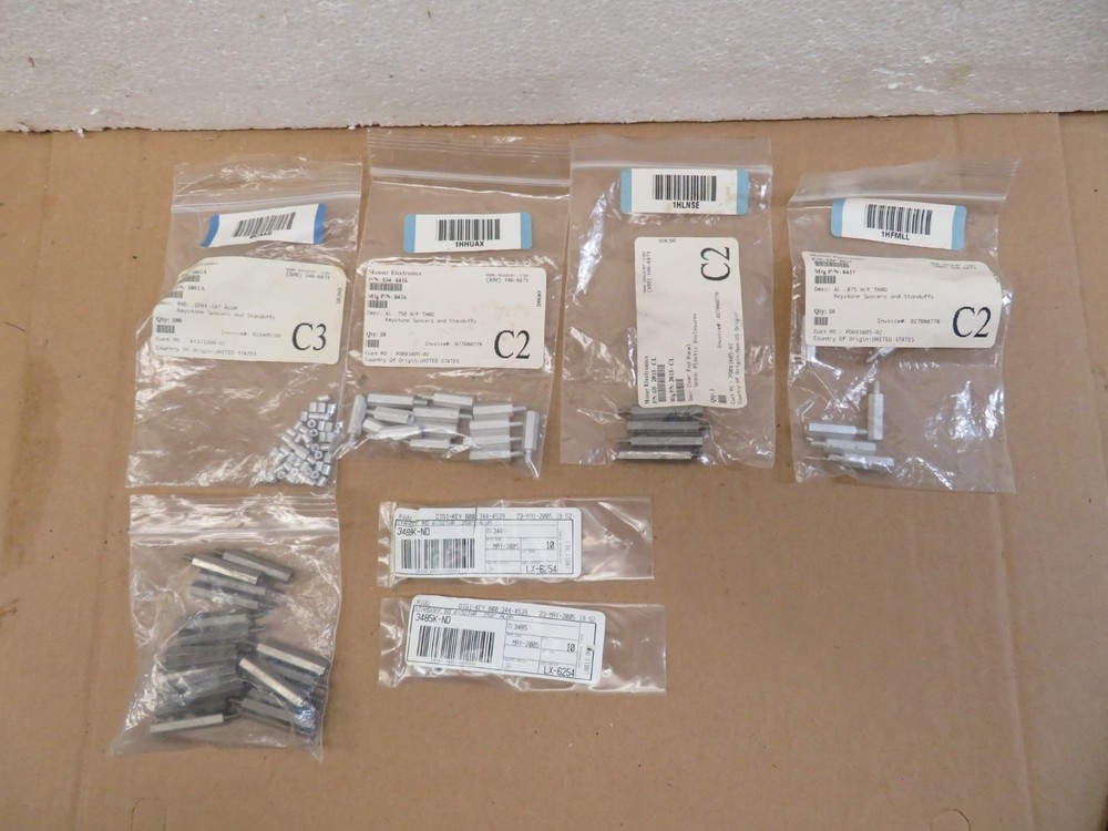 7 PCS Assorted MOUSER ELECTRONICS /KEYSTONE  Spacers and Standoffs