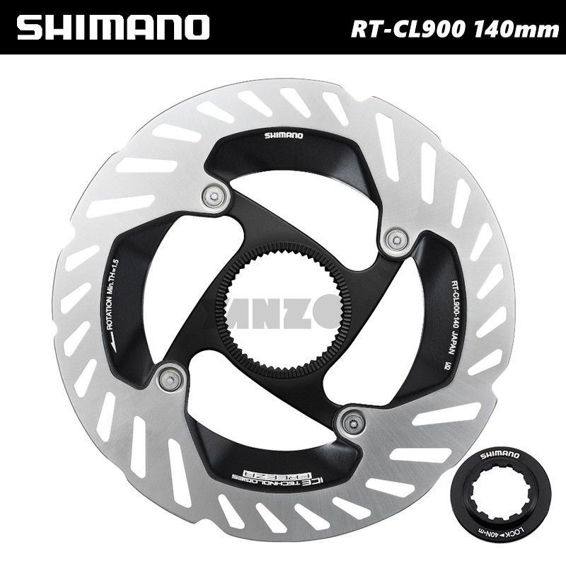 2-Pack Shimano RT-CL900 Center Lock Brake Rotor 140mm or 160mm with Lockring-OE