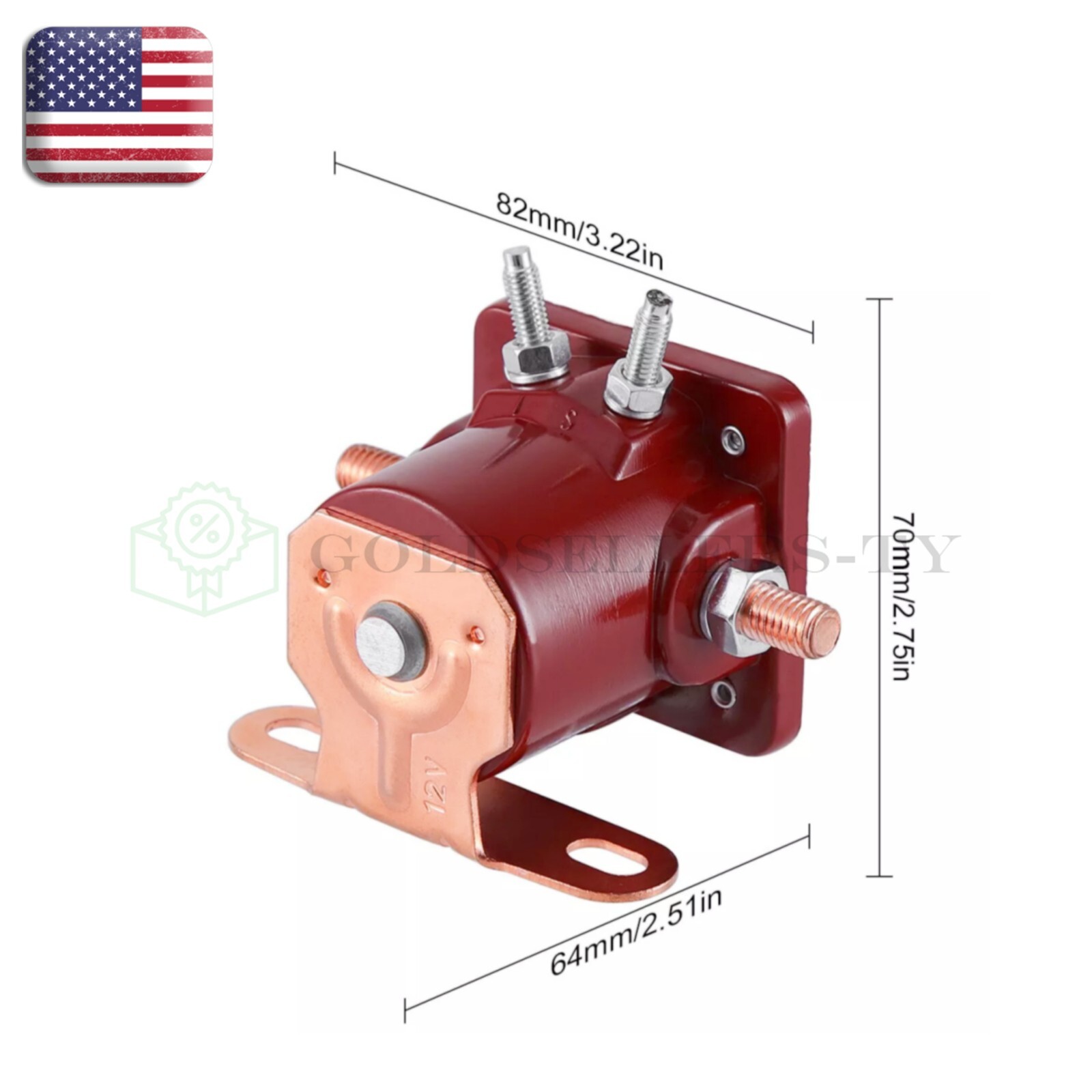 12V Heavy Duty Solenoid Relay Red Fits For Ford Starter Car Truck SW3 SNL135