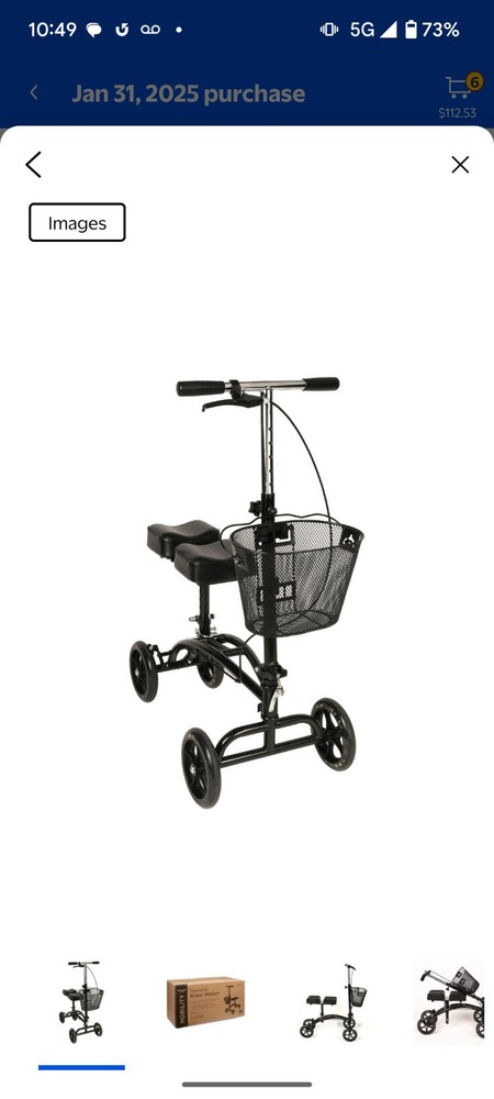 Equate Steerable Knee Walker Scooter