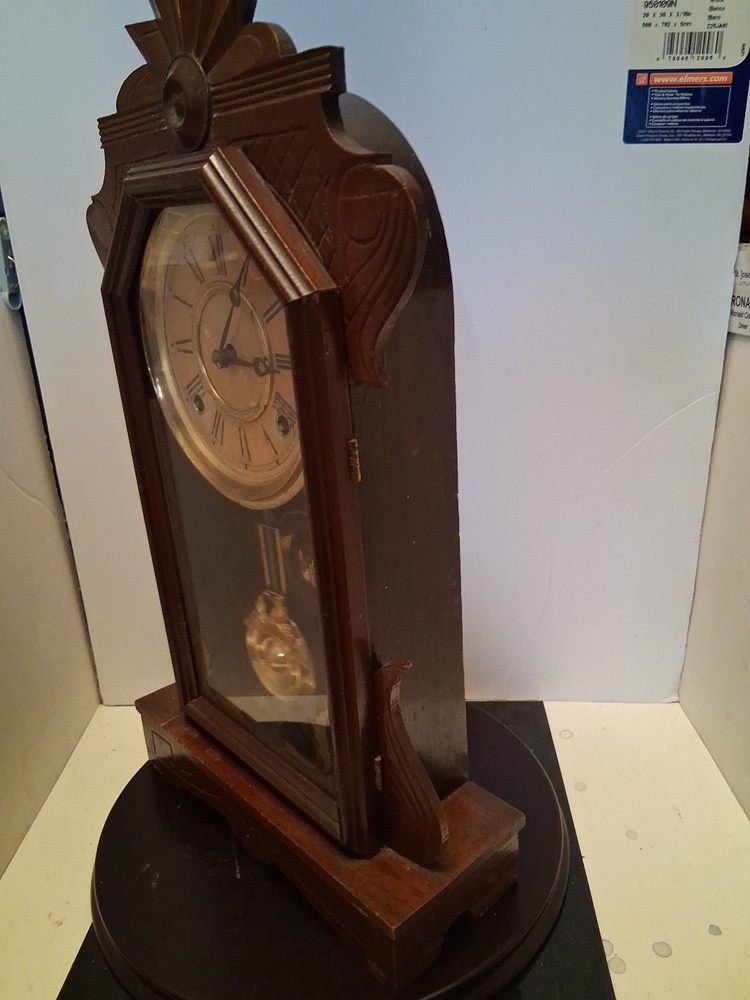 Antique E Ingraham Parlor Gingerbread Mantle Clock Working. Beautiful