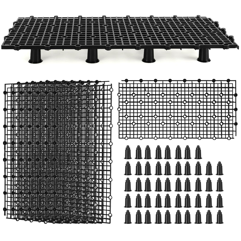 8pcs Aquarium Fish Tank Divider Filter Bottom with Bracket Plastic Egg Crate ...
