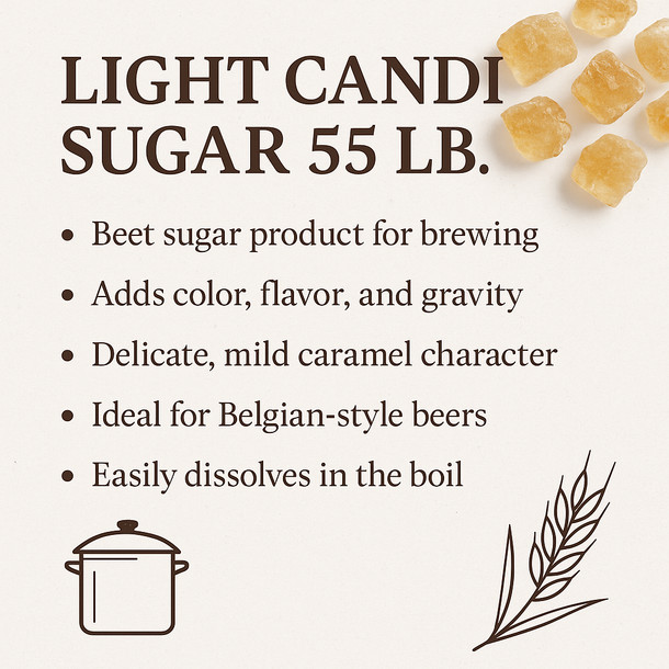 LD Carlson Light Candi Sugar 55 Lb.