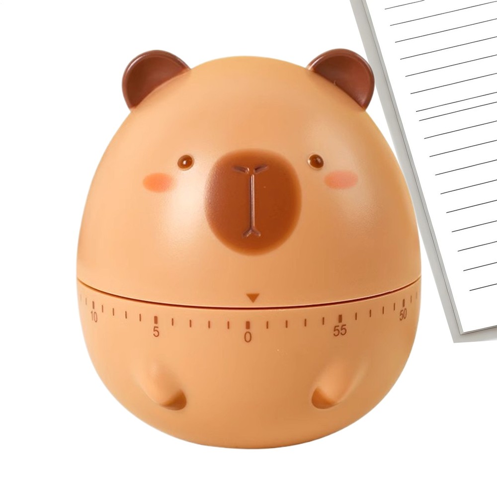 1Pc Capybara Kitchen Timer Mechanical Kitchen Timer Animal Shaped Clock Alarm