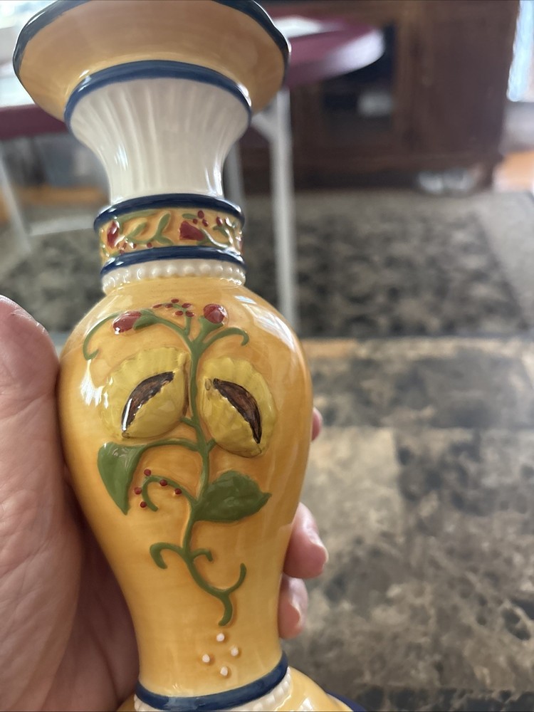 Sunflowers Candlesticks. 8” Tall