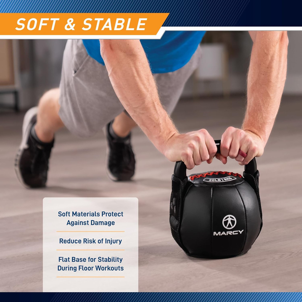 Marcy Strength Training Soft Kettlebell with Handle for Weightlifting, Condition
