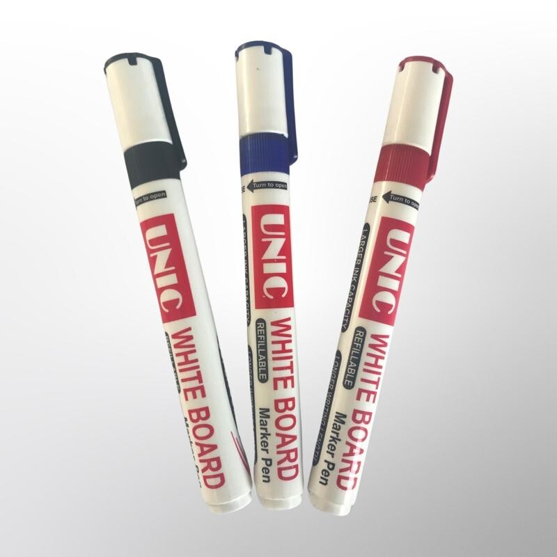 Refillable white board marker pen - Blue Black Red - 3 Pen