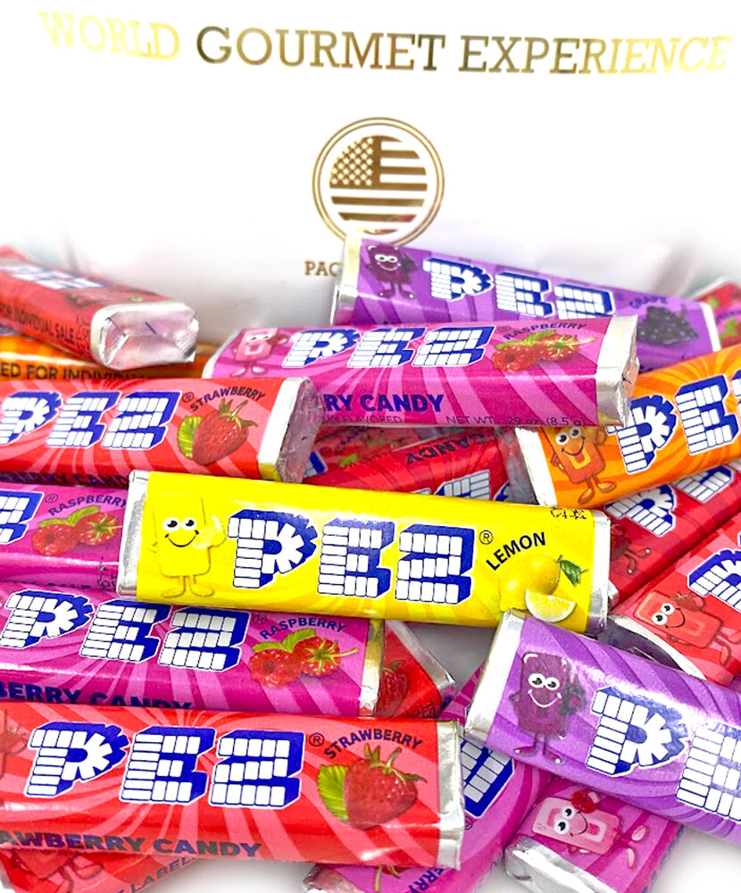 SweetGourmet Assorted PEZ Fruit Rolls Refill Bulk | 2 Pounds