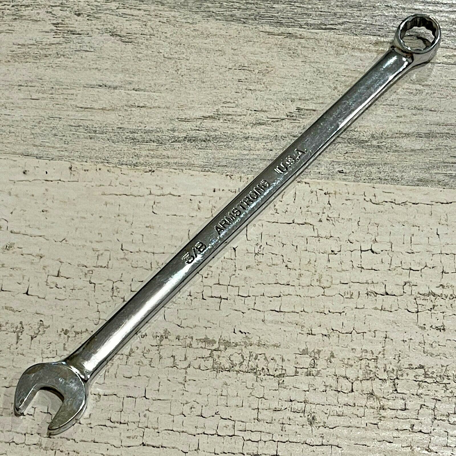 VINTAGE 3/8" ARMSTRONG USA COMBINATION WRENCH 7" LONG, USA